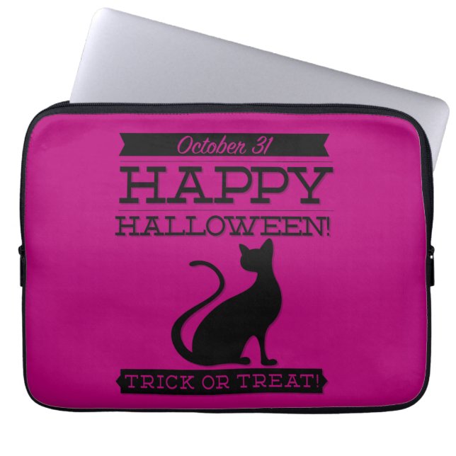 Typografisches Retro Halloween Laptopschutzhülle (Vorderseite)