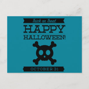 Typografisches Retro Halloween Postkarte