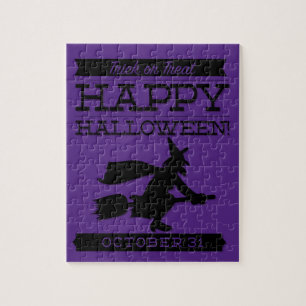 Typografisches Retro Halloween Puzzle