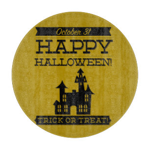 Typografisches Retro Halloween Schneidebrett