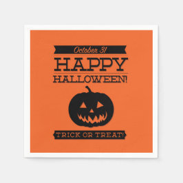 Typografisches Retro Halloween Serviette