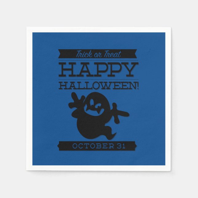 Typografisches Retro Halloween Serviette (Vorderseite)