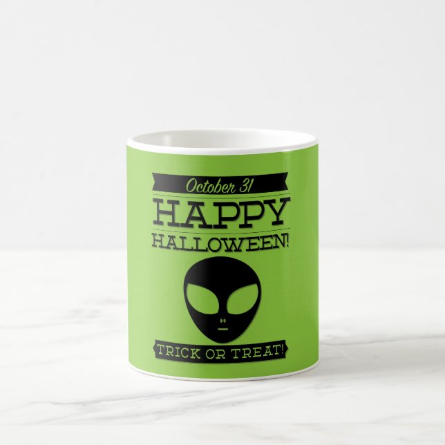 Typografisches Retro Halloween Tasse (Mittel)