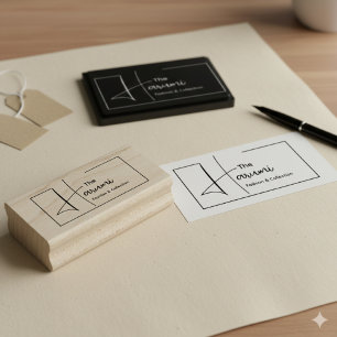 Typografy Business Initial Minimal Fashion Logo Gummistempel