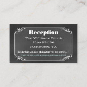 Typografy Chalk Board Hochzeitkarte Begleitkarte
