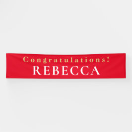 Typografyl Glückwünsche Name Red Graduate Banner