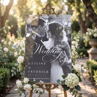  TYPOGRAPHY BLACK AND WHITE PHOTO  WEDDING  ACRYLSCHILD