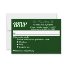 Typography Style Minimalist Dark Green Wedding