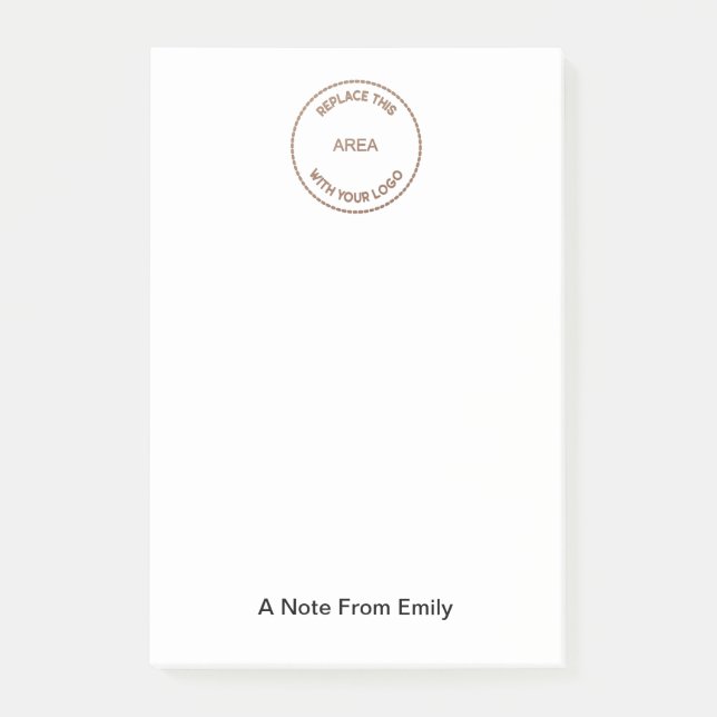 Typologie Ihres Firmenlogos Post-it Klebezettel (Vorderseite)