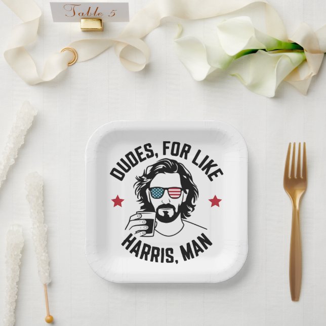 Typs für wie Harris Man White Typs für Harris Pappteller (Hochzeit)