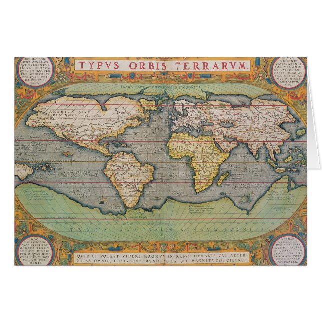 Typus Orbis Terrarum, Karte der Welt (Vorderseite (Horizontal))