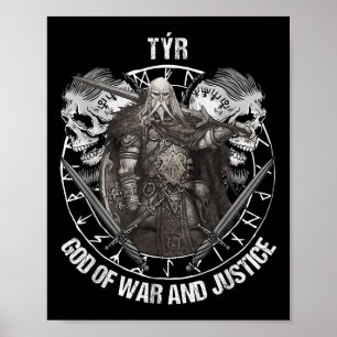Tyr Götter des Krieges und der Gerechtigkeit, die  Poster