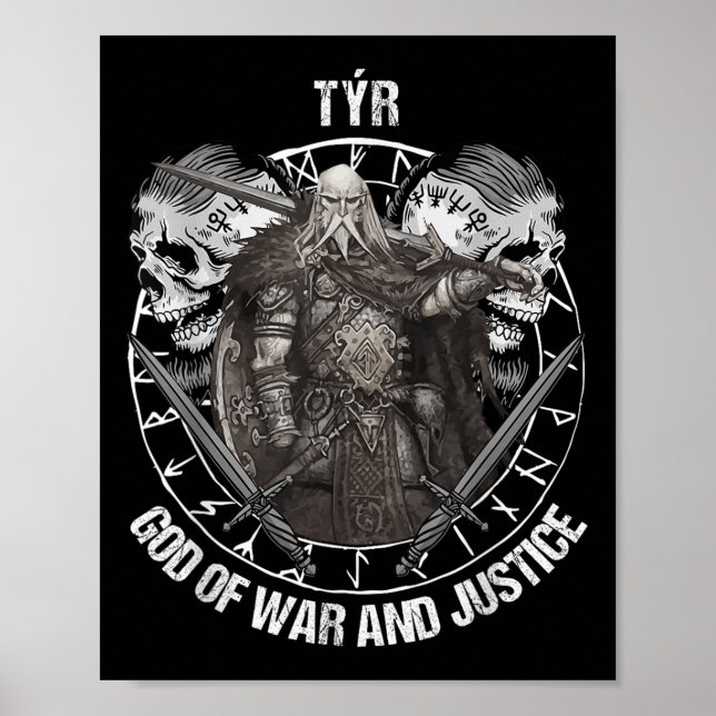 Tyr Götter des Krieges und der Gerechtigkeit, die  Poster (Vorne)