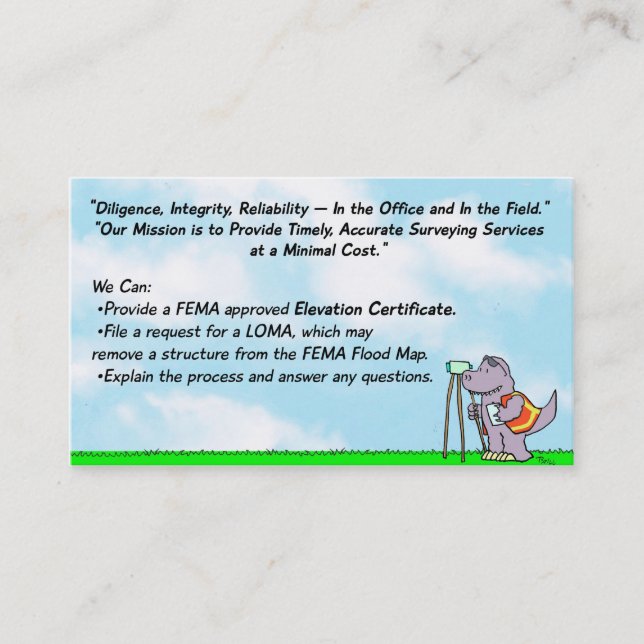 tyr tyrmaybc5dec2013 kann Visitenkarte t-rex (Vorderseite)