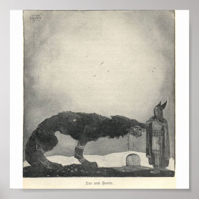 Tyr und Fenrir Poster (Vorne)