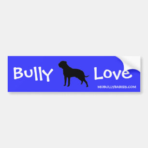 Tyrann-Liebe Bullmastiff Autoaufkleber - Blau