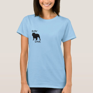 Tyrann-Liebe-englischer Bulldoggen-T - Shirt