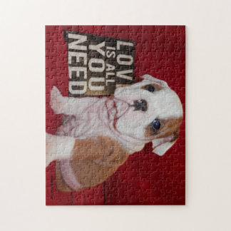 Tyrann-Liebe-englisches Bulldoggen-Puzzlespiel Puzzle