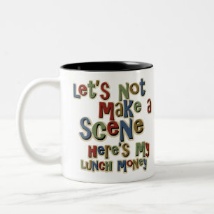 Tyrann-Mittagessen-Geld lustig Zweifarbige Tasse