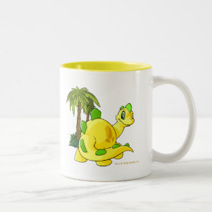Tyrannian gelbes anstarrendes Chomby Zweifarbige Tasse