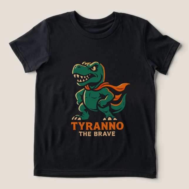 Tyranno der Brave - Hero Dinosaurier Tri-Blend Shirt (Design Vorderseite)