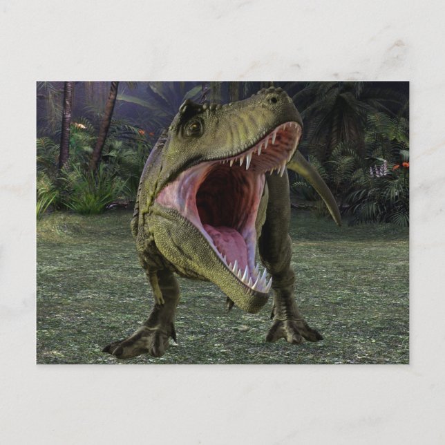 Tyrannosaurs Dinosaur Jungle Scene Postkarte (Vorderseite)