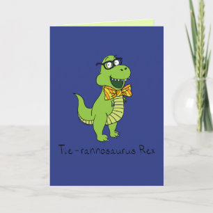 Tyrannosaurus Bowtie T Rex Funny Grußkarte Karte