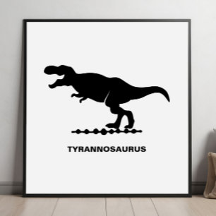 Tyrannosaurus Dinosaur-Silhouette Poster