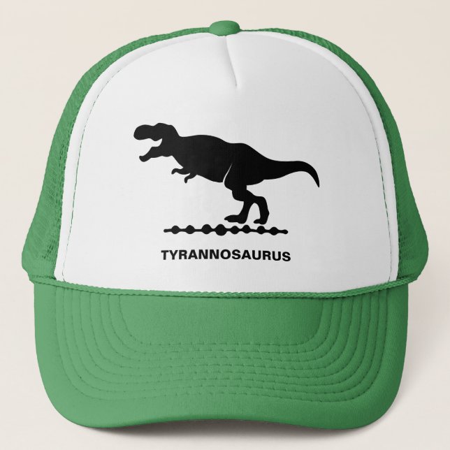 Tyrannosaurus Dinosaur-Silhouette Truckerkappe (Vorderseite)