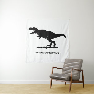 Tyrannosaurus-Dinosaur-Silhouette Wandteppich