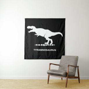 Tyrannosaurus-Dinosaur-Silhouette Wandteppich