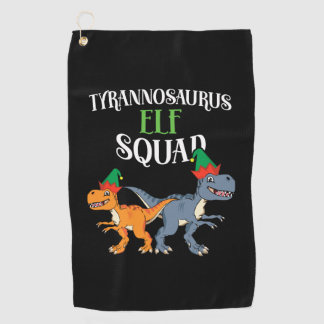Tyrannosaurus Elf Squad Xmas T-Rex Dinosaur Christ Golfhandtuch