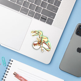 Tyrannosaurus Fahrradfahren Aufkleber