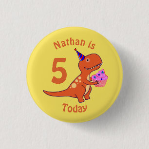 Tyrannosaurus-Geburtstag Button