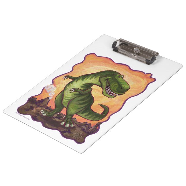 Tyrannosaurus Geschenke und Zubehör Klemmbrett (Schrägansicht)