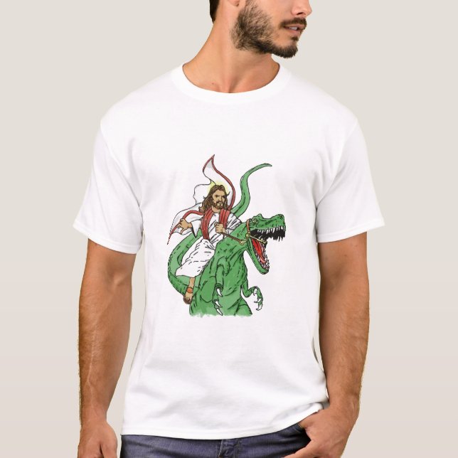 Tyrannosaurus Jesus T-Shirt (Vorderseite)