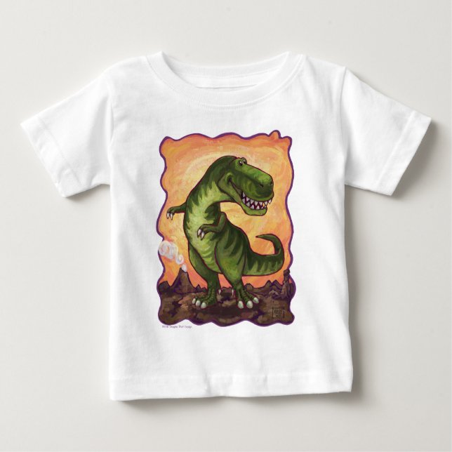 Tyrannosaurus-Kunst-Spitzen Baby T-shirt (Vorderseite)