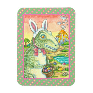 TYRANNOSAURUS, NIEDLICH T-REX, OSTBUNNY DINO MAGNET