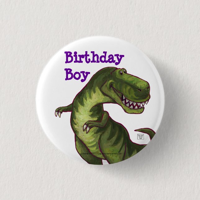 Tyrannosaurus-Party-Mitte Button (Vorderseite)