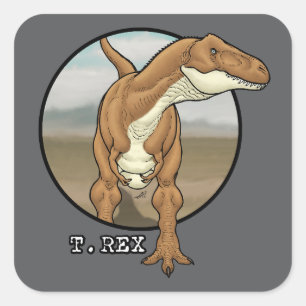Tyrannosaurus Rex #1 Quadratischer Aufkleber
