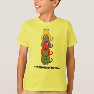 Tyrannosaurus-Rex Buntes Cartoon T-Shirt