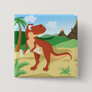 Tyrannosaurus Rex Button