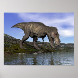 Tyrannosaurus rex dinosaur - 3D render Poster