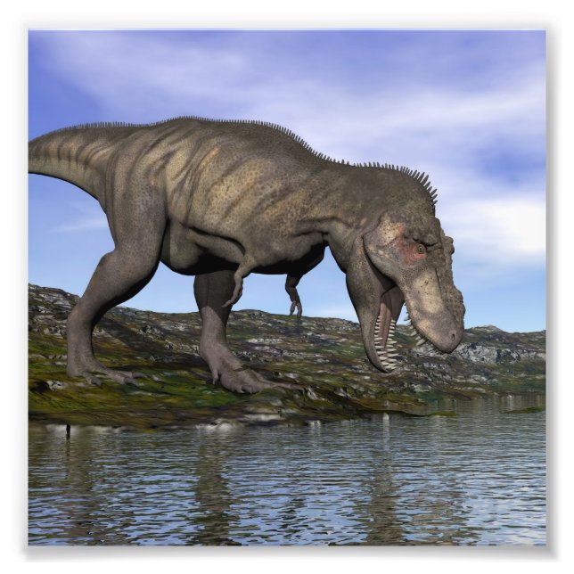 Tyrannosaurus rex dinosaur - 3D rendern Fotodruck (Vorne)