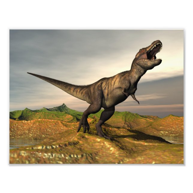 Tyrannosaurus rex dinosaur - 3D rendern Fotodruck (Vorne)