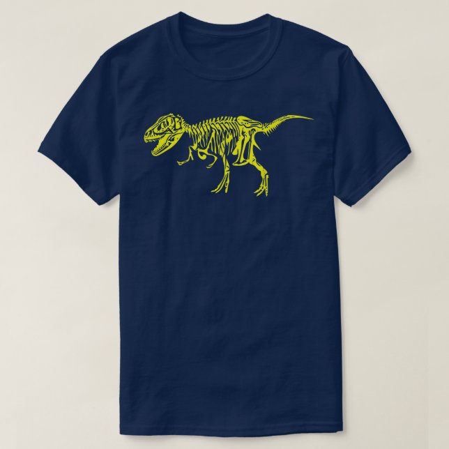 Tyrannosaurus Rex Dinosaur Skeleton Fossil Reptile T-Shirt (Design vorne)