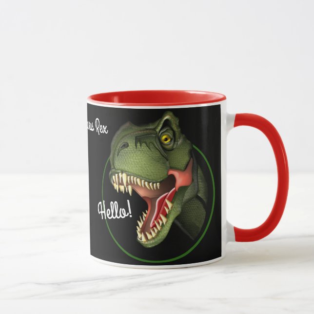 Tyrannosaurus Rex Dinosaur Tasse (Rechts)