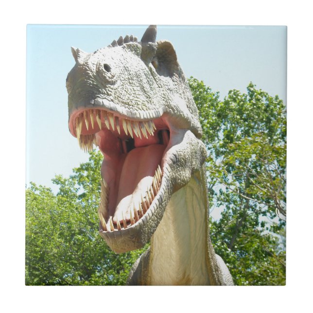 Tyrannosaurus Rex Dinosaurier Fliese (Vorderseite)