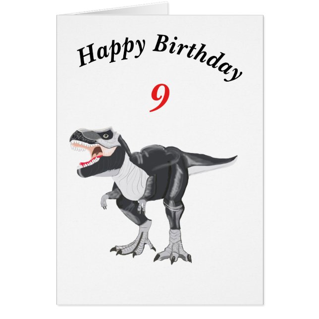 Tyrannosaurus Rex Editable Card mit Alter (Vorne)