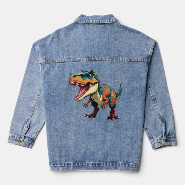 Tyrannosaurus Rex Jeansjacke (Rückseite)